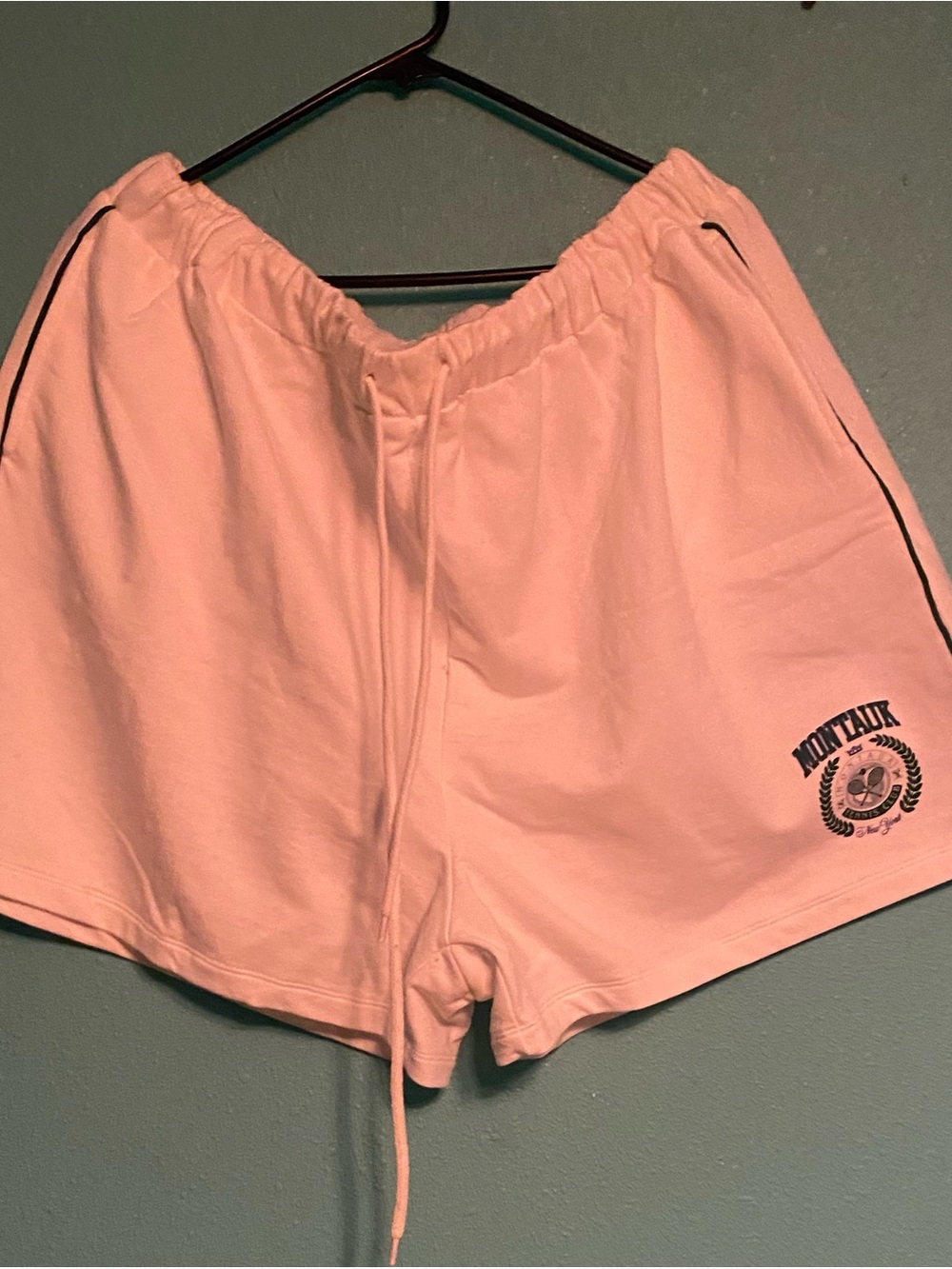Forever 21 white Drawstring Athletic Shorts with Logo
